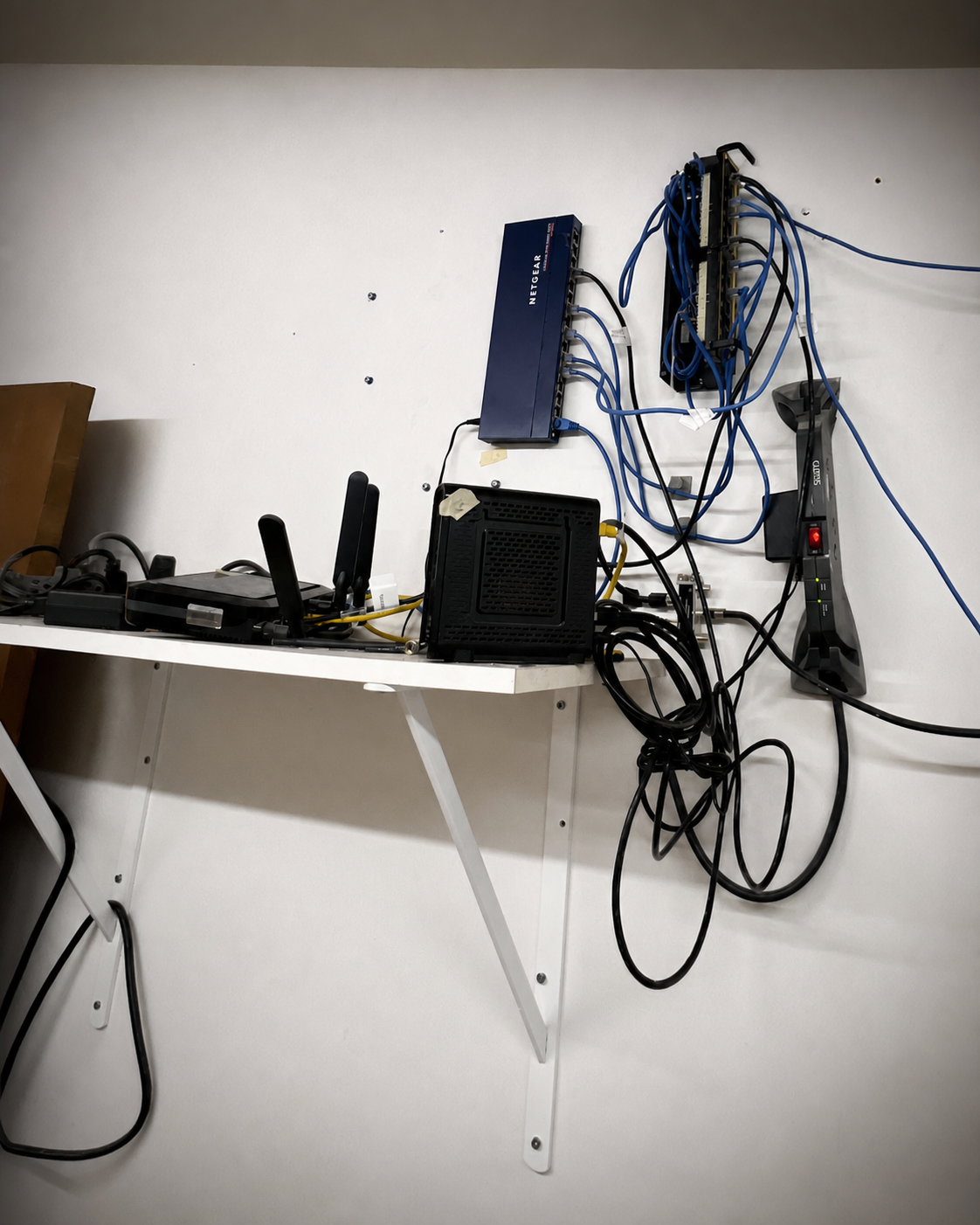 Exposed network equipment in its original unsuitable location